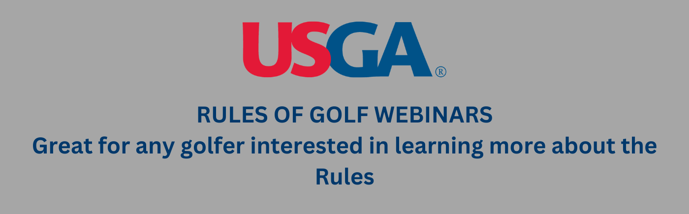 USGA Rules Webinars 2024 banner